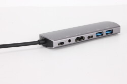 Vcom CU465 Type-C To HDMI+USB-2+RJ45+Audio+USB-C+PD Çoklayıcı - VCOM