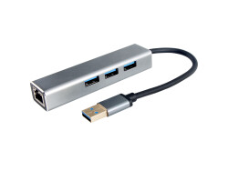 Vcom DH312A Usb 3.0 To USB3.0-3+RJ45 Çoklayıcı - VCOM