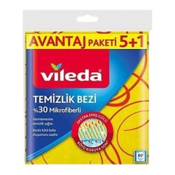 VİLEDA SARI TEMİZLİK BEZİ NOVOLON OLUKLU 5 Lİ + - Vileda